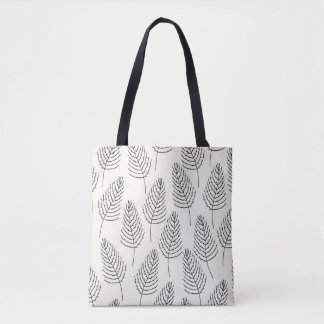 Tote Bag Floral naturel : Vintage blanc Abstrait