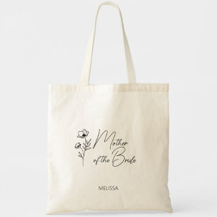Tote Bag Floral Personnalisé Mère de la mariée