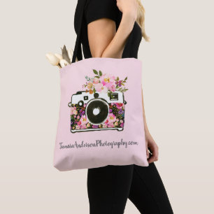 Tote Bag Floral Photographie Entreprise Nom de l'entreprise