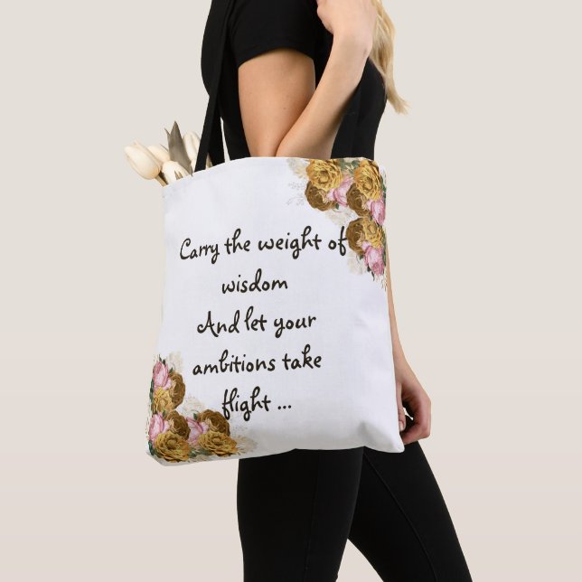 Tote Bag Floral Retour À L'École (De près)