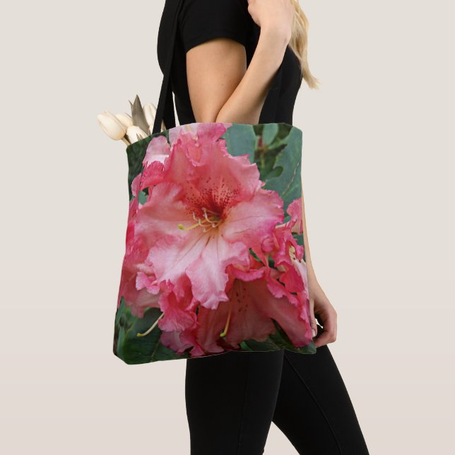 Tote Bag Floral rose Rhododendron (De près)
