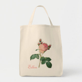 Tote Bag Floral vintage rose de chou