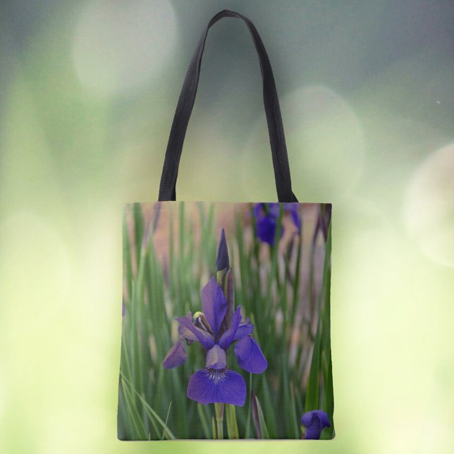 Tote Bag Floral violet Iris Botanique Photographie (Créateur téléchargé)
