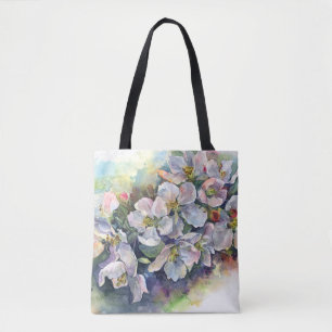 Tote Bag Flore d'aquarelle floraison pommier flux mariage