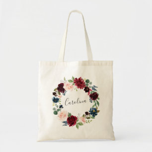 Tote Bag Flore de la couronne de Bourgogne et bleu marine
