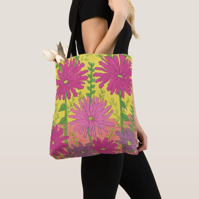 Tote Bag Flore ensoleillée printanière (De près)