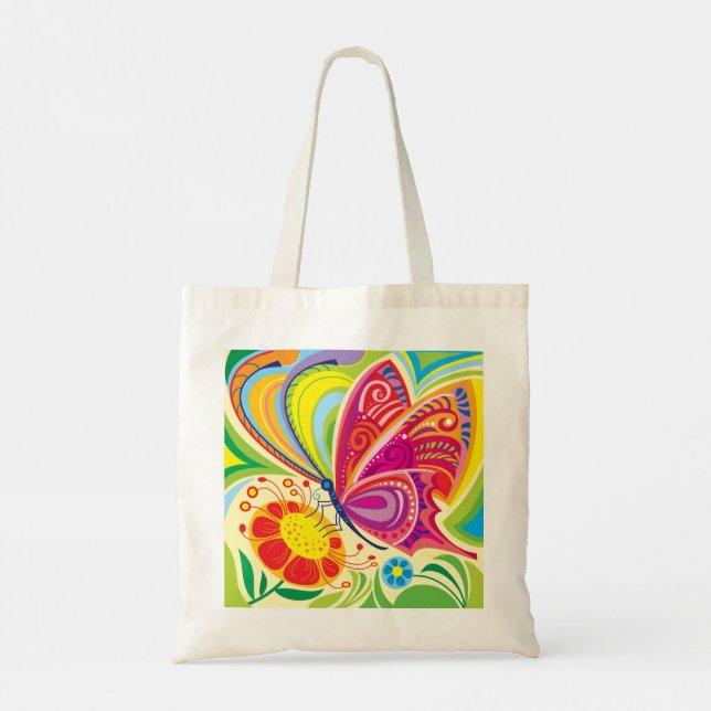 Tote Bag Flore ondoyante ensoleillée (Dos)