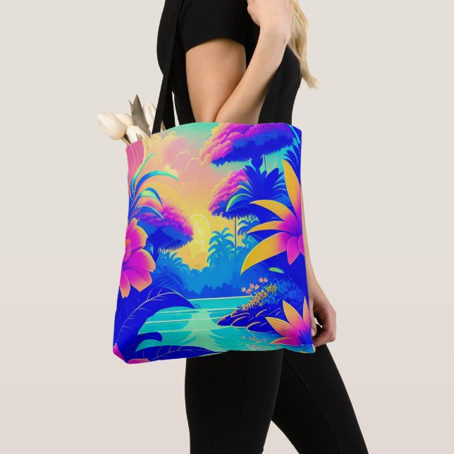 Tote Bag Flore tropicale 2 (De près)