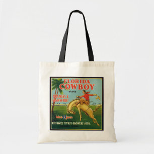 Tote Bag Florida Cowboy Marque Oranges et Étiquette de pamp