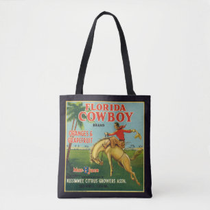 Tote Bag Florida Cowboy Marque Oranges et Étiquette de pamp
