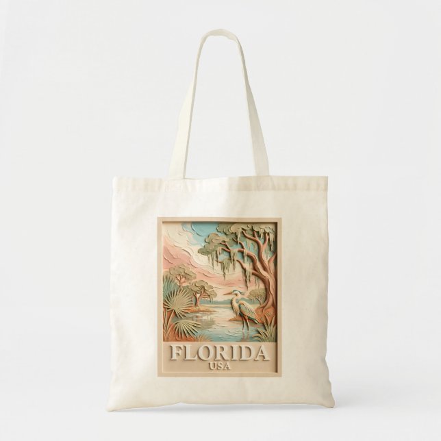 Tote Bag Florida Everglades Wildlife Bird Texture Landscape (Devant)