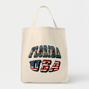 Tote Bag Floride Photo et USA Flag Text