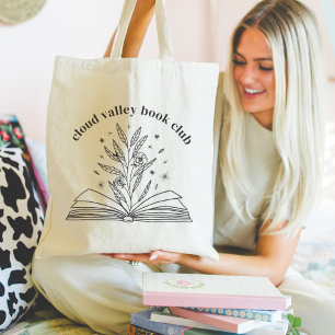 Tote Bag Floroming Floral Book Personnalisé Club du livre