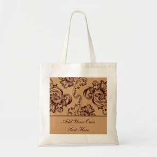 Tote Bag Flourish vintage (brun foncé)