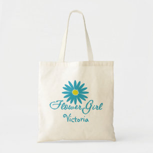Tote Bag Flower Girl/ Blue Daisy