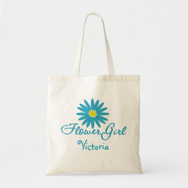 Tote Bag Flower Girl/ Blue Daisy (Devant)