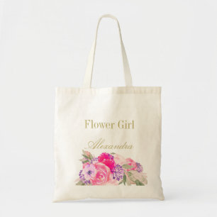 Tote Bag Flower Girl Bridesmaid Floral Personnel