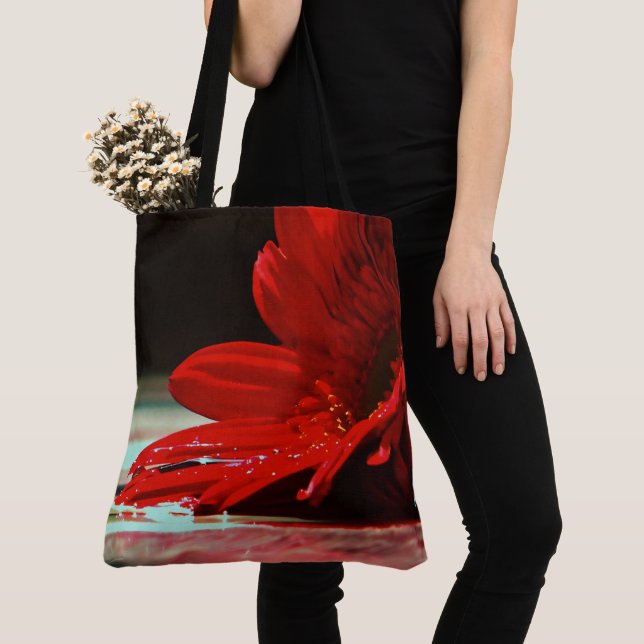 Tote Bag Flower rouge (De près)