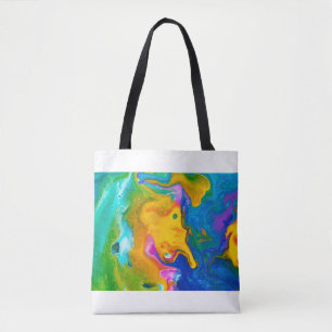 Tote Bag Fluid Art. Abstrait arrière - plan coloré, papier