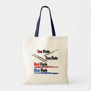 Tote Bag Flûte bleue rouge