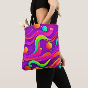 Tote Bag Flux arc-en-ciel : Amusement Abstrait