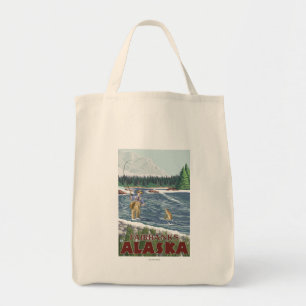 Tote Bag Fly Fisherman - Fairbanks, Alaska