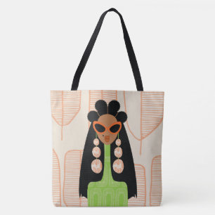 Tote Bag Fly Girl Orange et Green Shoulder Fourre-tout