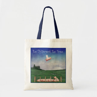 Tote Bag Fly Like A Pig-Soyez différent, soyez libre