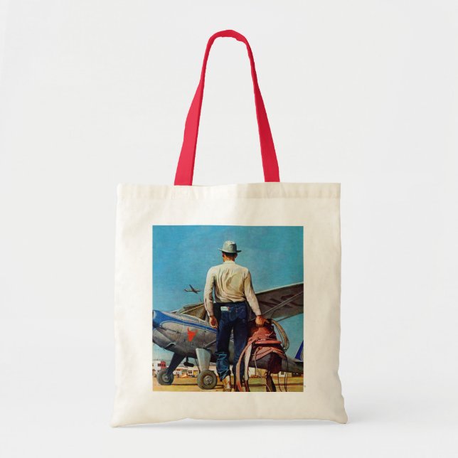 Tote Bag Flying Cowboy par Mead Schaeffer (Devant)