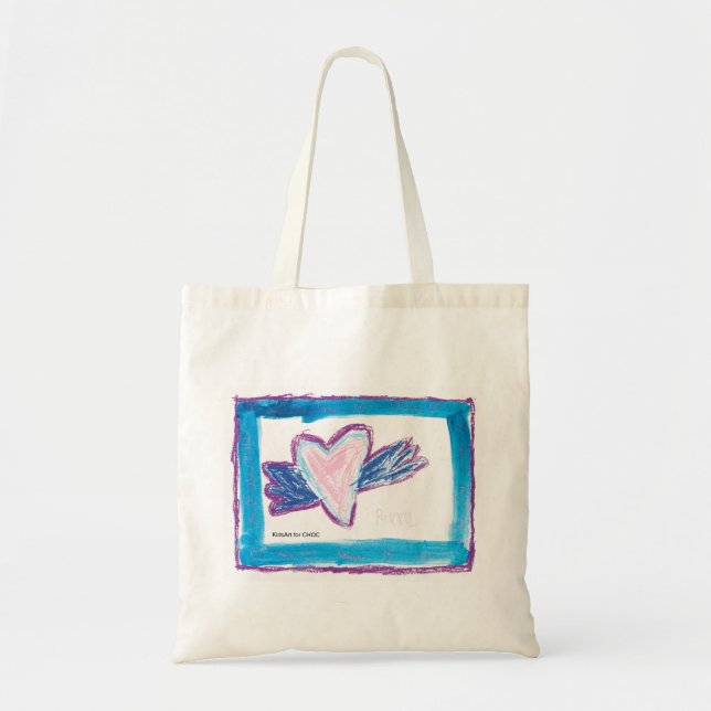 Tote Bag Flying Heart - Kids Art for CHOC (Devant)