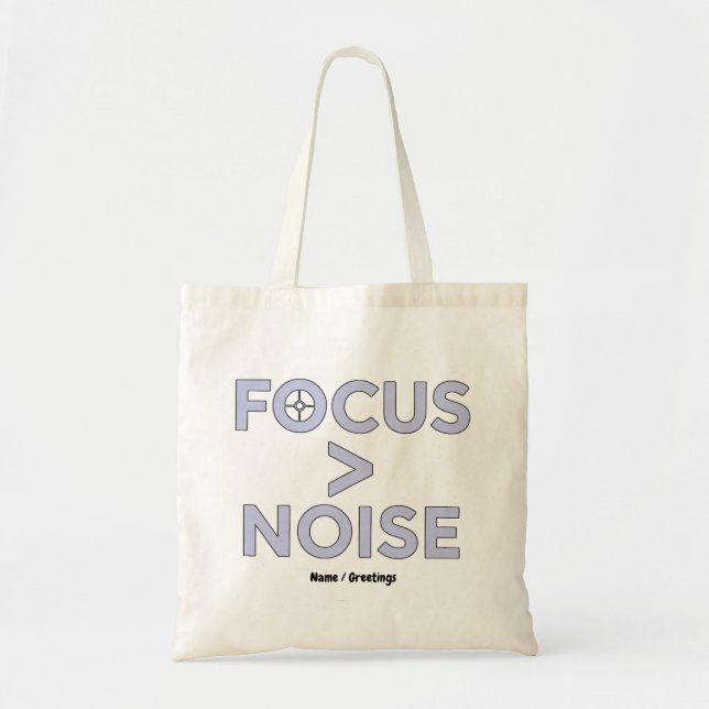 Tote Bag FOCUS > BRUIT Typographie Moderne Motivante  (Devant)
