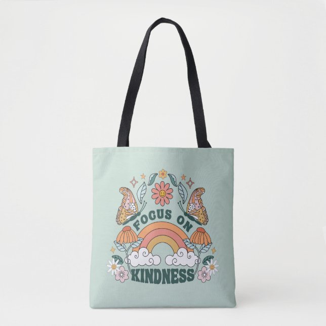 Tote Bag Focus sur la gentillesse graphique Super (Devant)