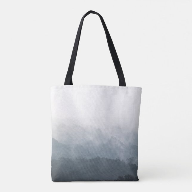 Tote Bag Foggy Forest Nature (Dos)