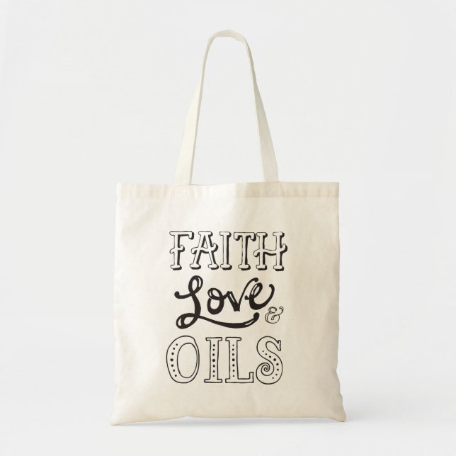 Tote Bag Foi, amour et huiles (Devant)