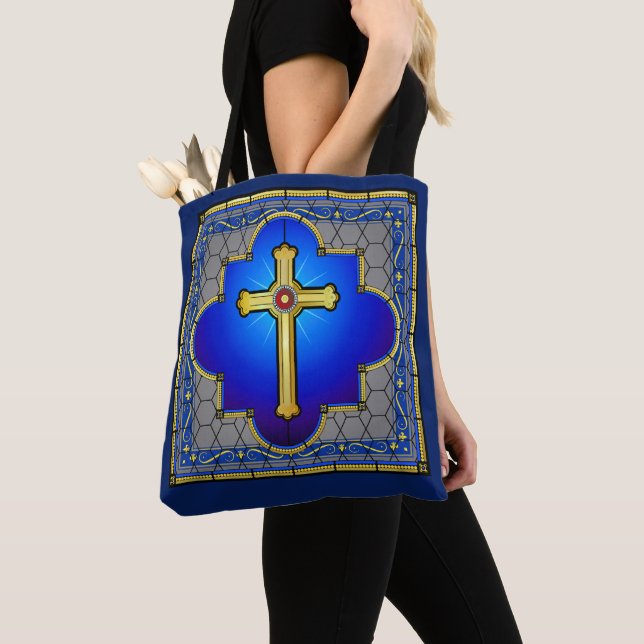 Tote Bag Foi, Béni, Religion - Voir Retour (De près)