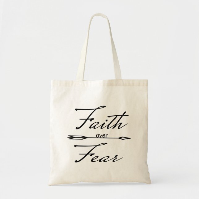 Tote Bag Foi chrétienne contre la peur (Devant)