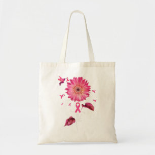 Tote Bag Foi de marguerite rose - Sensibilisation au cancer