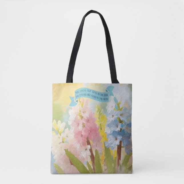 Tote Bag Foi des femmes Bible, Fleurs de Hyacinth, Fête des (Devant)