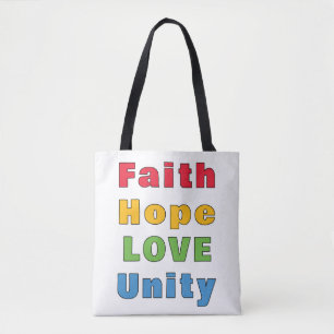 Tote Bag Foi Espoir Amour Unité