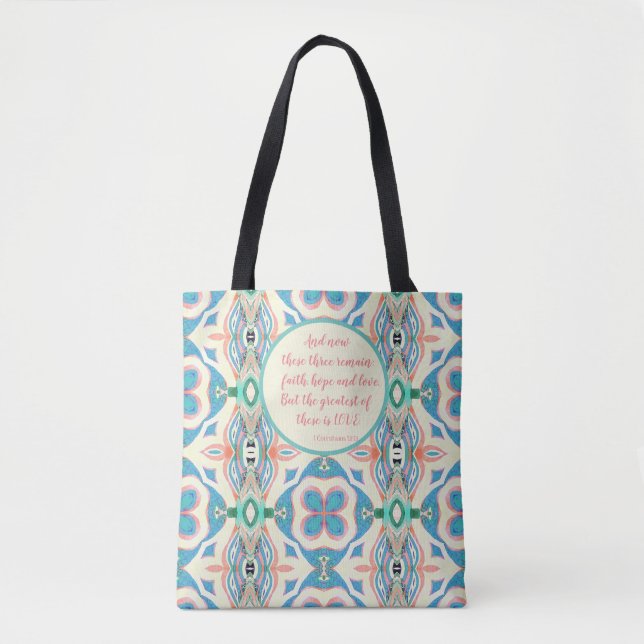 Tote Bag Foi, Espoir et Amour (Devant)