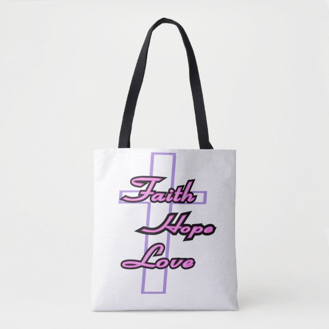 Tote Bag Foi, Espoir et Amour (Devant)
