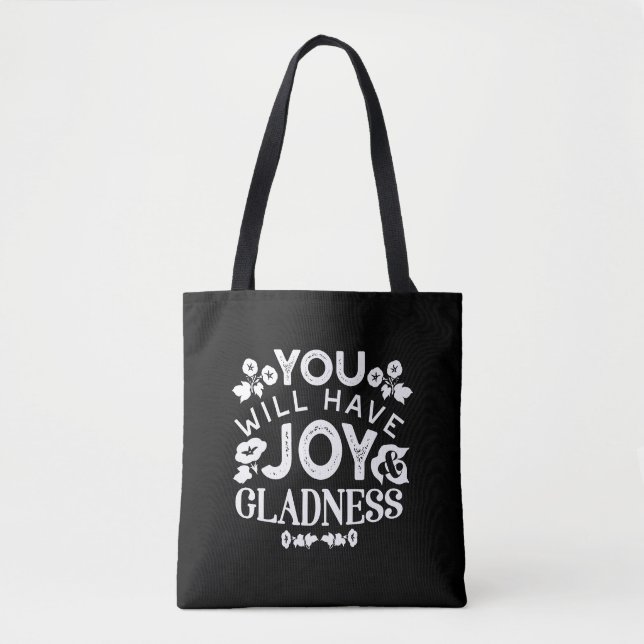 Tote Bag Foi et bonheur – Citations de joie et de gaieté (Devant)