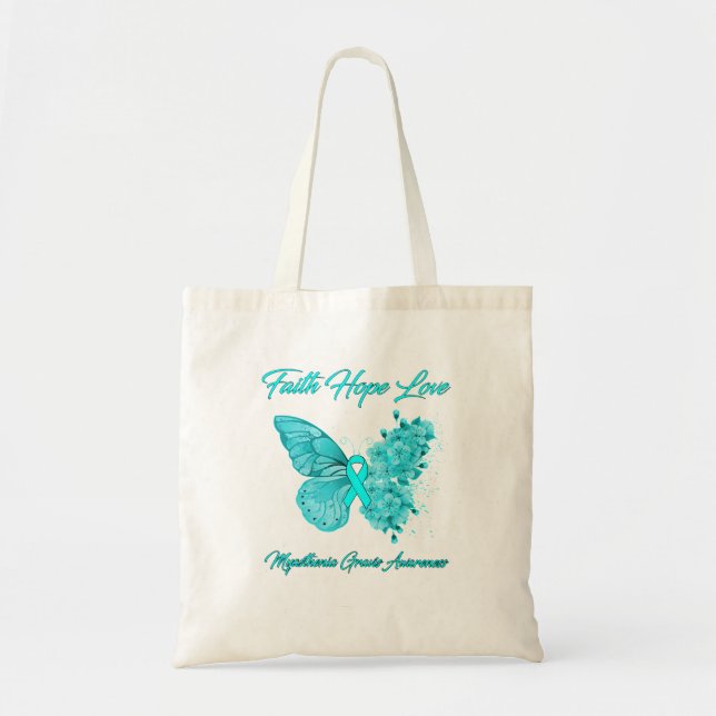 Tote Bag Foi papillon Hope Love Myasthenia Gravis Award (Devant)