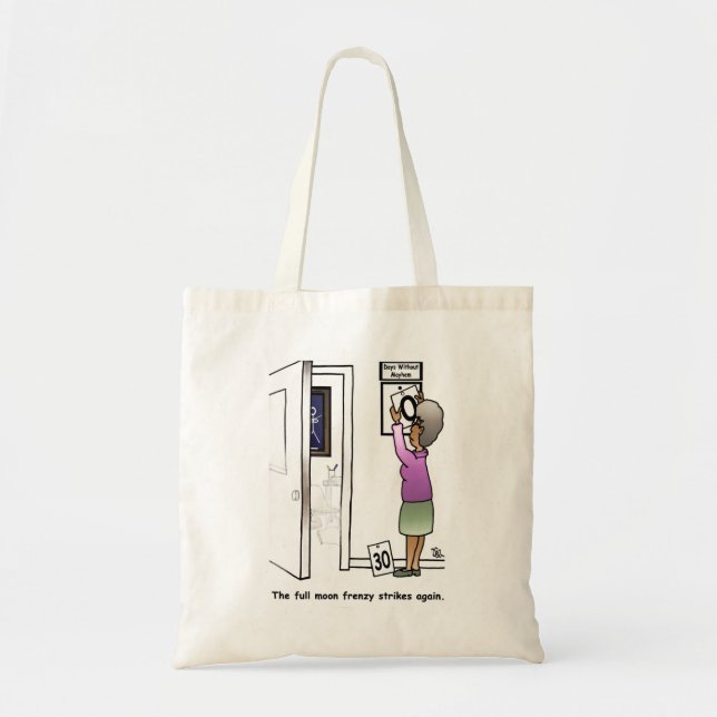 Tote Bag Folie de pleine lune drôle (Devant)