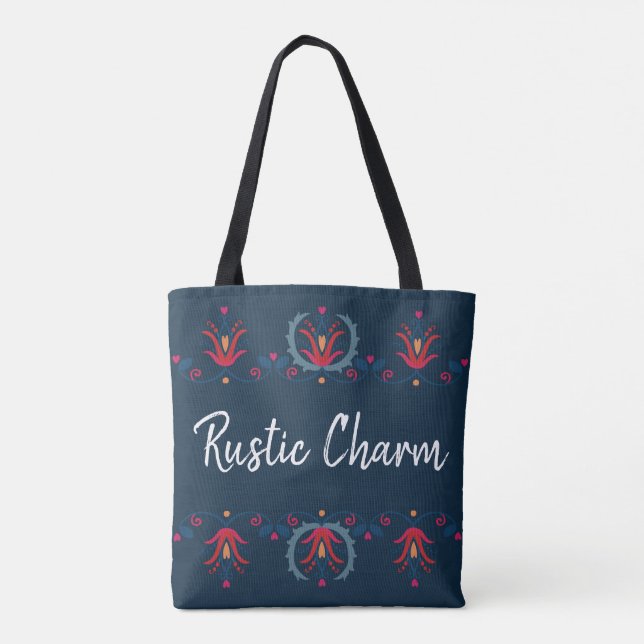 Tote Bag Folk Floral Rustique Hongrois (Dos)
