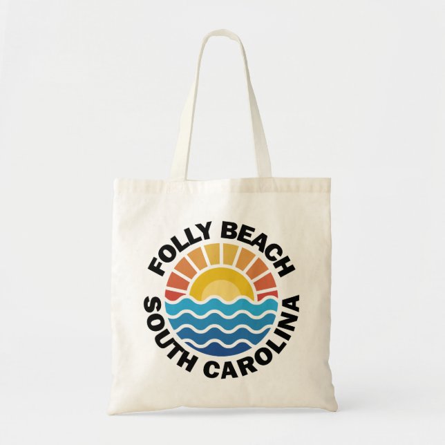 Tote Bag Folly Beach, Caroline du Sud (Devant)