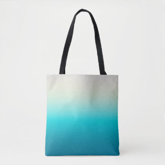Tote Bag Fond Abstrait Dégradé Bleu Aqua Ombre Douce 