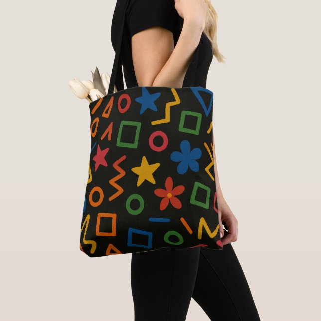 Tote Bag Fond artistique coloré  (De près)