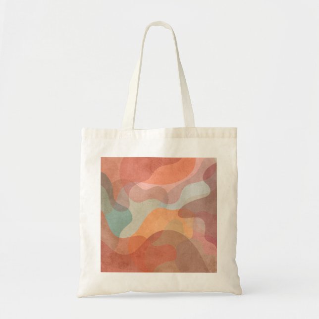 Tote Bag Fond de blobs pastel superposés abstraits (Devant)