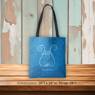 Tote Bag Fond de lyre bleue